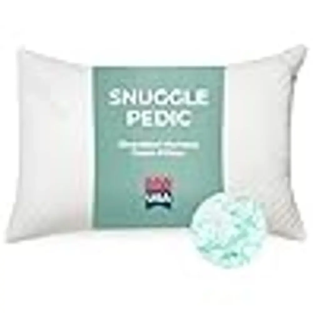 NWT Snuggle-Pedic Memory Foam Pillow - Queen, Side/Stomach/Back Sleepers white